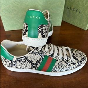 Gucci Ace python women’s sneakers 10.5 NEW